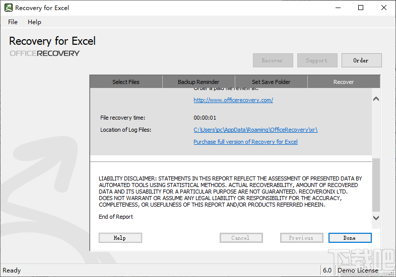 Recovery for Excel(Excel文件修复工具)