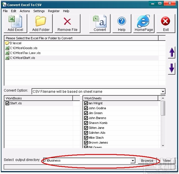 Convert Excel to CSV(Excel转CSV软件)