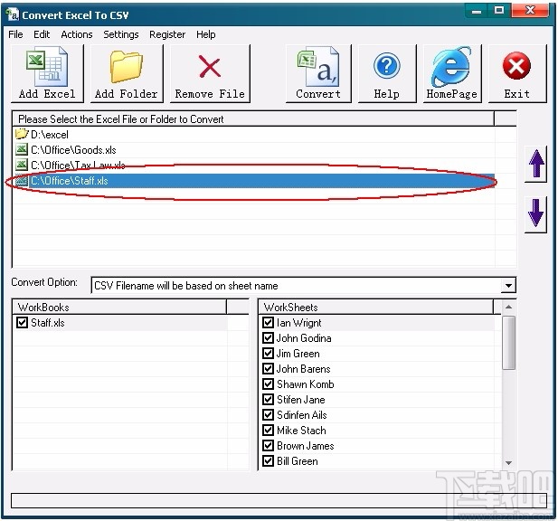 Convert Excel to CSV(Excel转CSV软件)