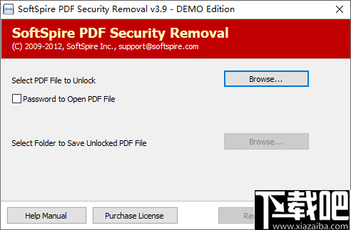 SoftSpire PDF Security Removal(PDF密码删除工具)