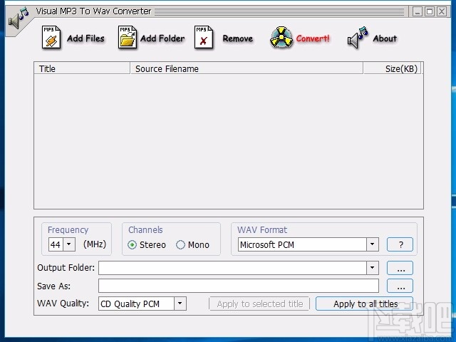Visual MP3 To WAV Converter(MP3转WAV工具)
