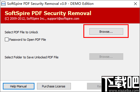 SoftSpire PDF Security Removal(PDF密码删除工具)