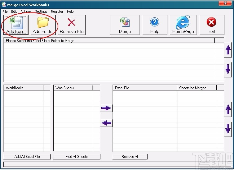 Merge Excel Workbooks(Excel合并软件)