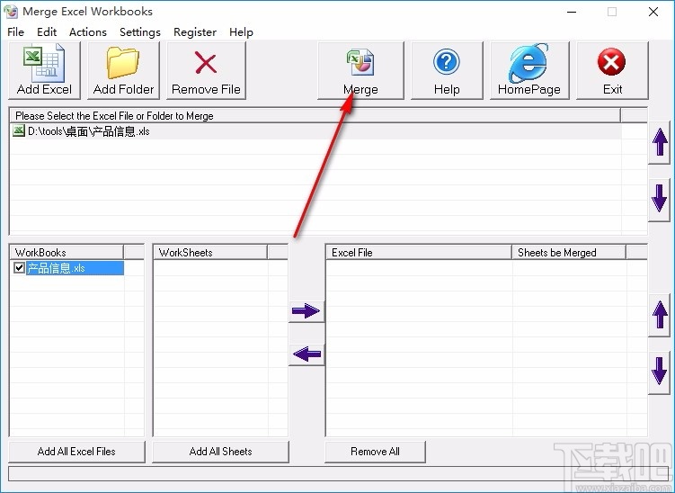 Merge Excel Workbooks(Excel合并软件)