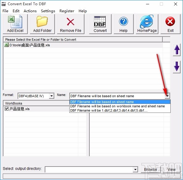 Convert Excel to DBF(excel转dbf工具)