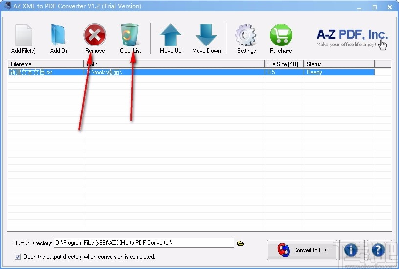 AZ XML to PDF Converter(XML转PDF转换器)