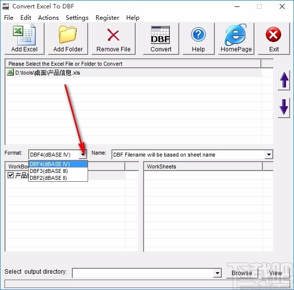 Convert Excel to DBF(excel转dbf工具)