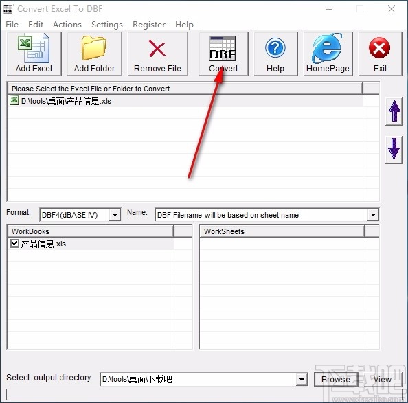 Convert Excel to DBF(excel转dbf工具)