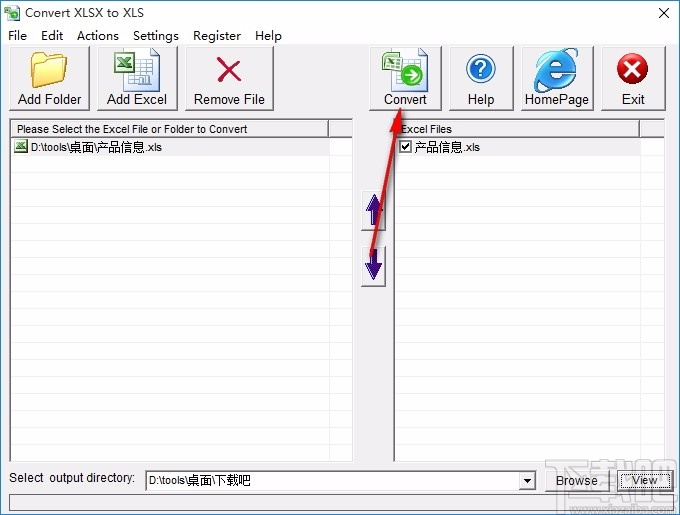 Convert XLSX to XLS(文件转换器)