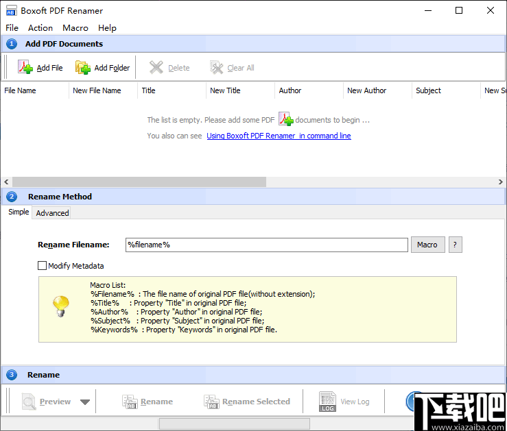 Boxoft pdf Renamer(PDF文件重命名软件)