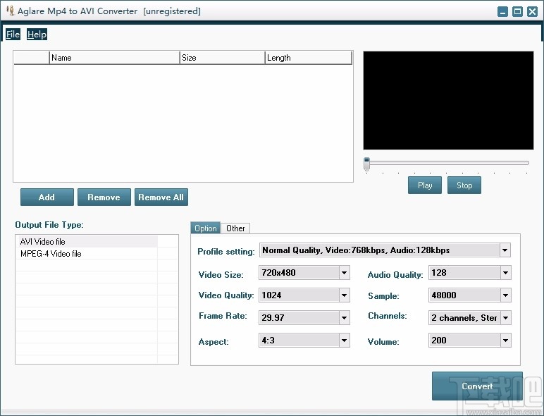 Aglare Mp4 to AVI Converter(mp4转avi转换器)