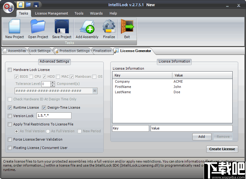 IntelliLock(程序许可创建工具)