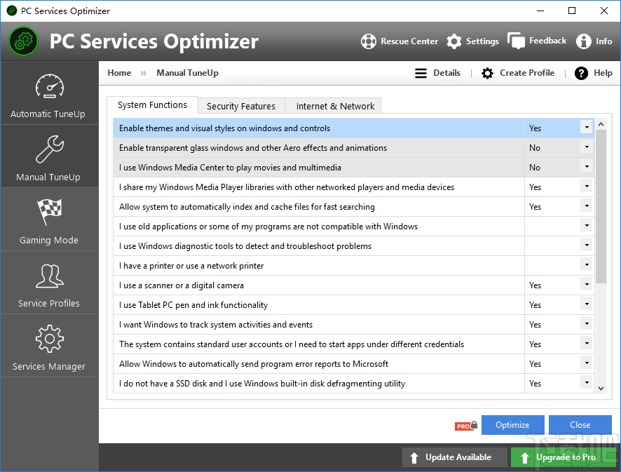 PC Services Optimizer(电脑性能优化软件)