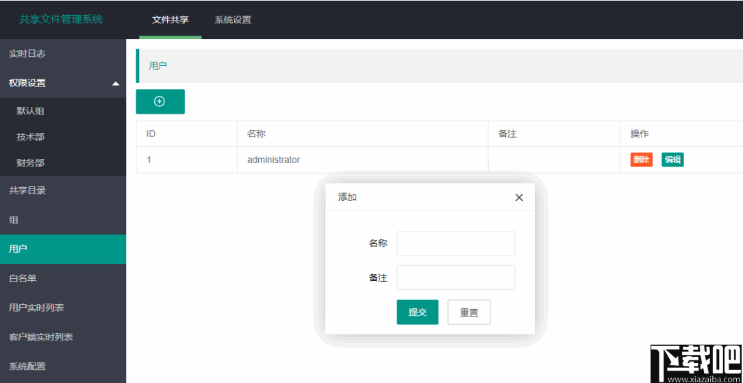 睿信共享文件管理系统