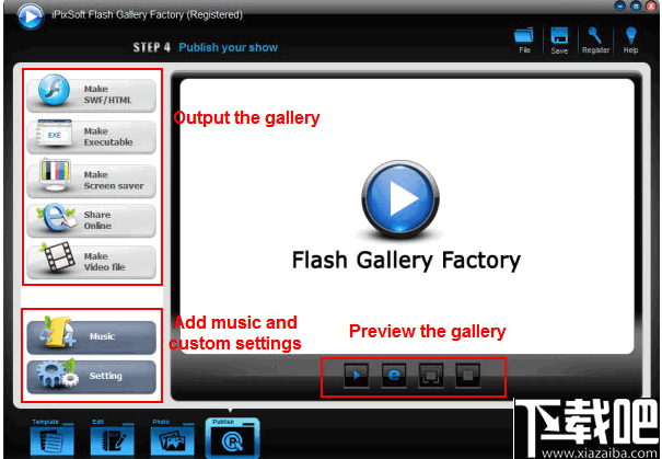 iPixSoft Flash Gallery Factory(动画制作工厂)