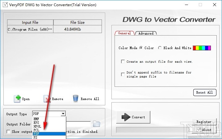 VeryPDF DWG to Vector Converter(Cad图纸转换器)