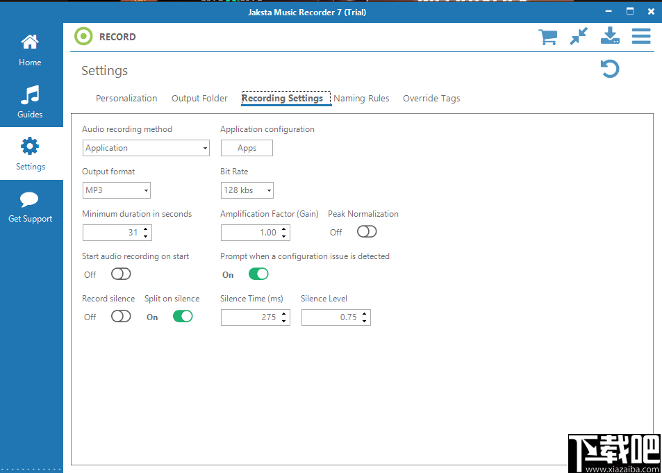 Jaksta Music Recorder(音乐抓取下载软件)