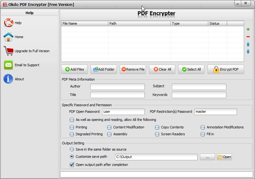 Okdo PDF Encrypter加密PDF的方法