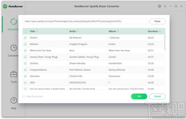 NoteBurner Spotify Music Converter(音频格式转换)