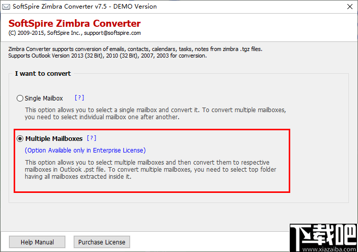 SoftSpire Zimbra Converter(Zimbra转换器)