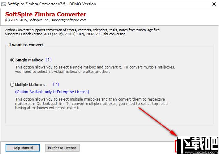 SoftSpire Zimbra Converter(Zimbra转换器)