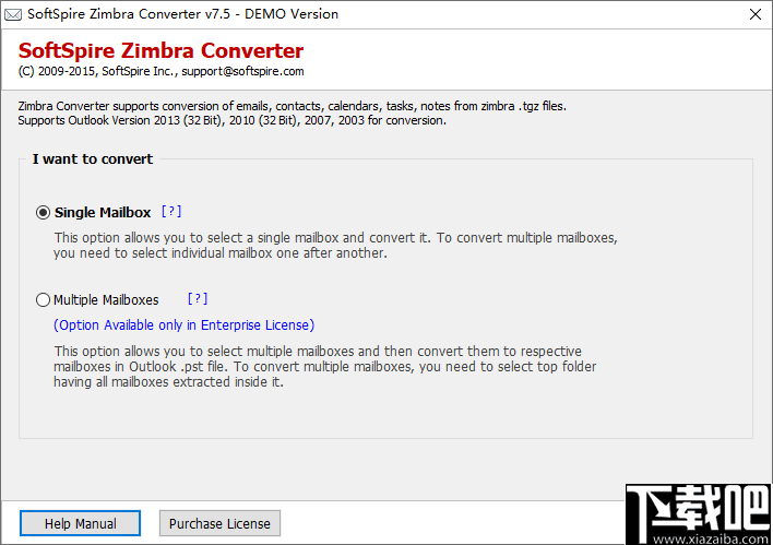 SoftSpire Zimbra Converter(Zimbra转换器)