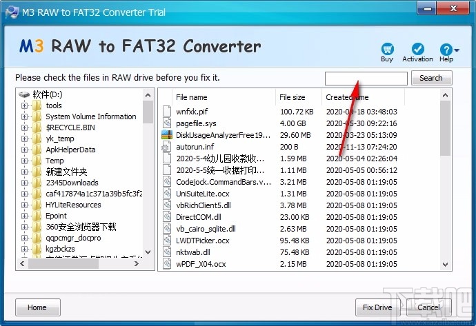 M3 RAW To FAT32 Converter(硬盘驱动器修复工具)