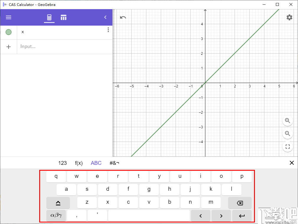 GeoGebra CAS计算器