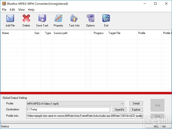 Bluefox MPEG MP4 Converter(MPEG/MP4视频转换器)