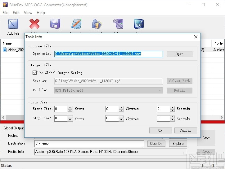 Bluefox MP3 OGG Converter(MP3/OGG音频格式转换)