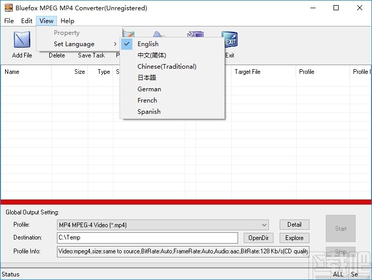 Bluefox MPEG MP4 Converter(MPEG/MP4视频转换器)