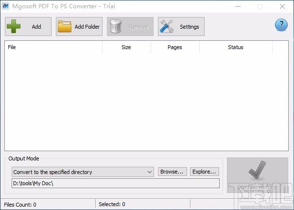 Mgosoft PDF To PS Converter(PDF转PS转换器)