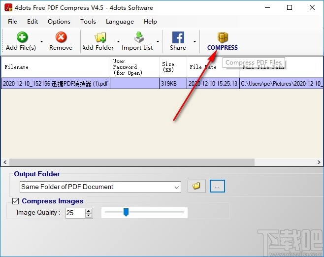 4dots Free PDF Compress(PDF压缩工具)