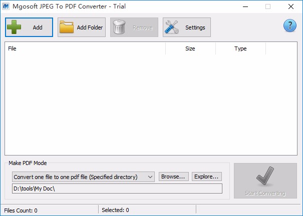 Mgosoft JPEG To PDF Converter将JPG转为PDF的方法