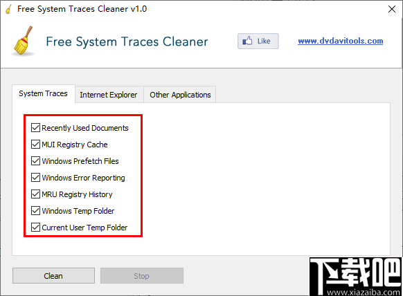 Free System Traces Cleaner(系统隐私清理工具)