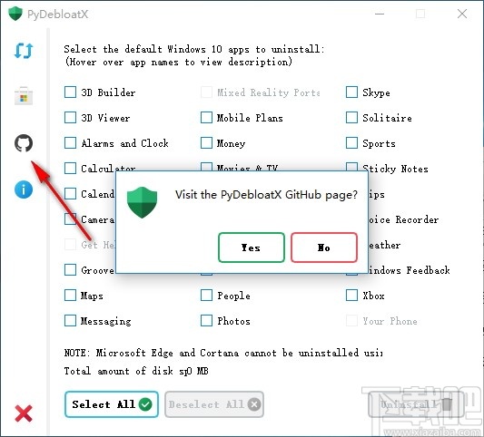 PyDebloatX(卸载win10默认应用)