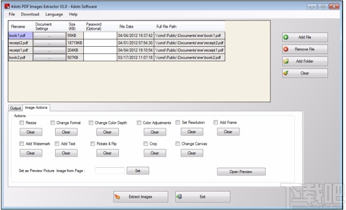 Free PDF Image Extractor 4dots(PDF图像提取工具)