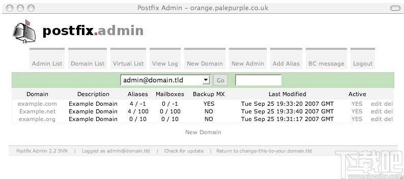 Postfix Admin(Web管理工具)