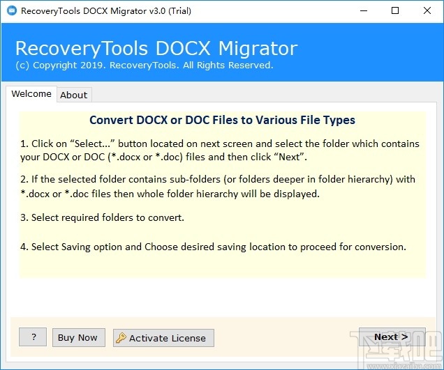 RecoveryTools DOCX Migrator(DOCX文件转换器)