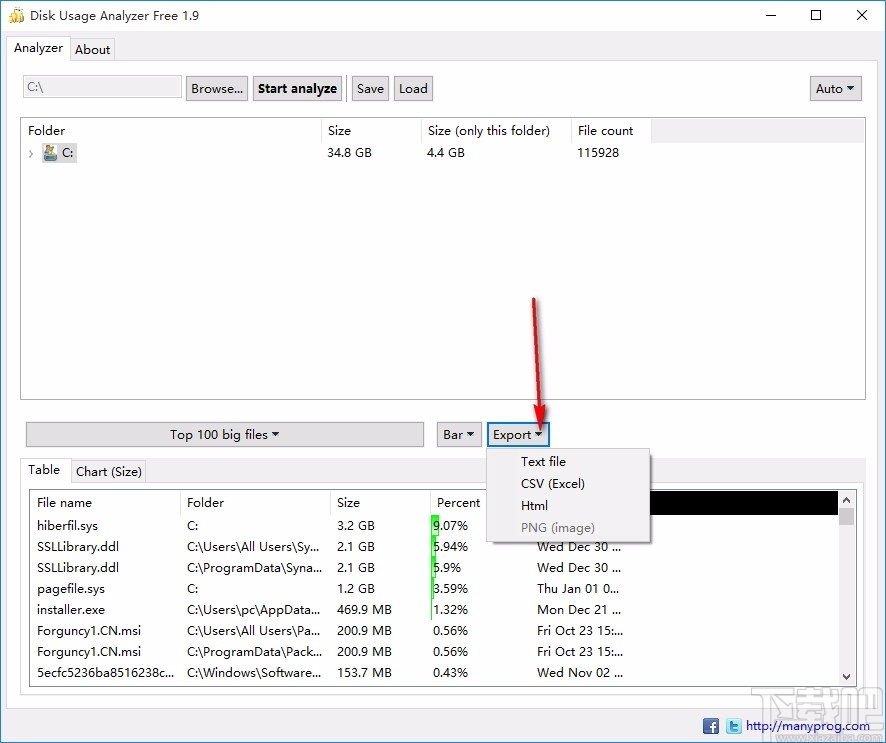 Disk Usage Analyzer Free(磁盘使用率分析工具)