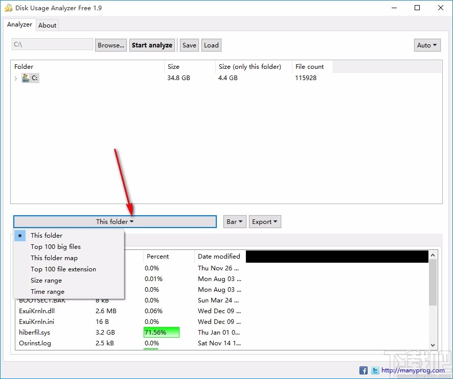 Disk Usage Analyzer Free(磁盘使用率分析工具)