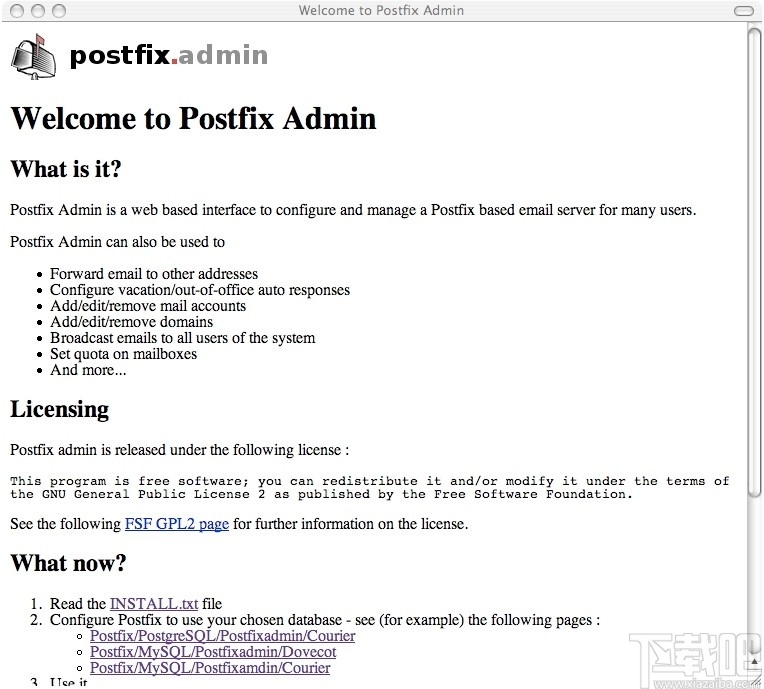 Postfix Admin(Web管理工具)