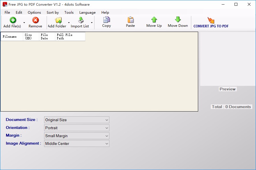 Free JPG to PDF Converter将JPG转为PDF的方法