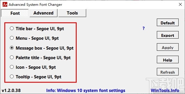 Advanced System Font Changer(系统字体更换工具)