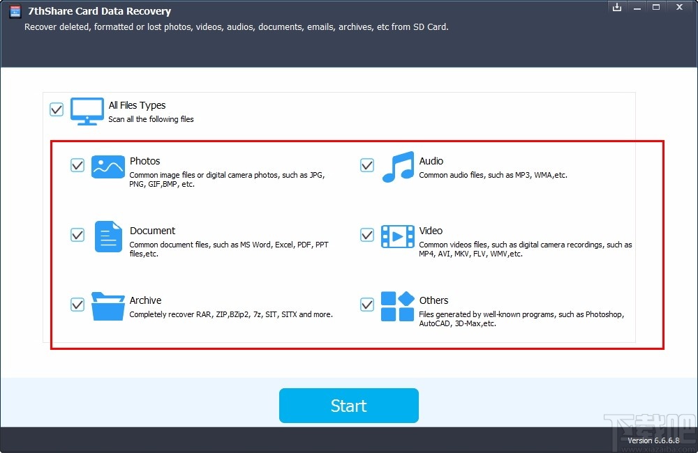 7thShare Card Data Recovery(内存卡数据恢复软件)