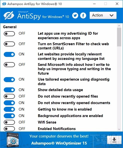 Ashampoo AntiSpy for Windows 10(Win10辅助工具)