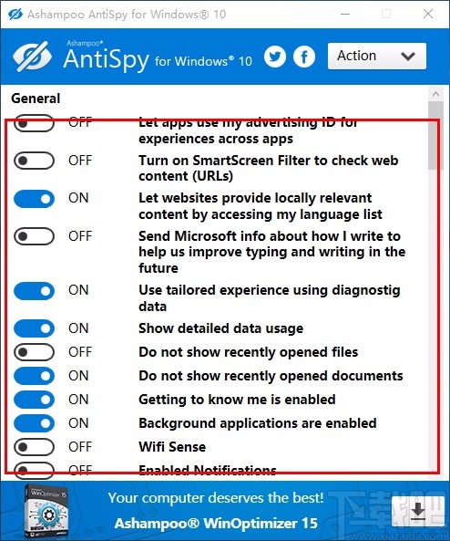 Ashampoo AntiSpy for Windows 10(Win10辅助工具)