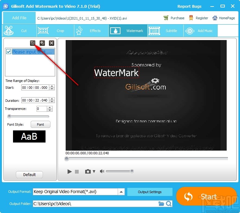 Gilisoft Add Watermakt to Video(视频加水印软件)