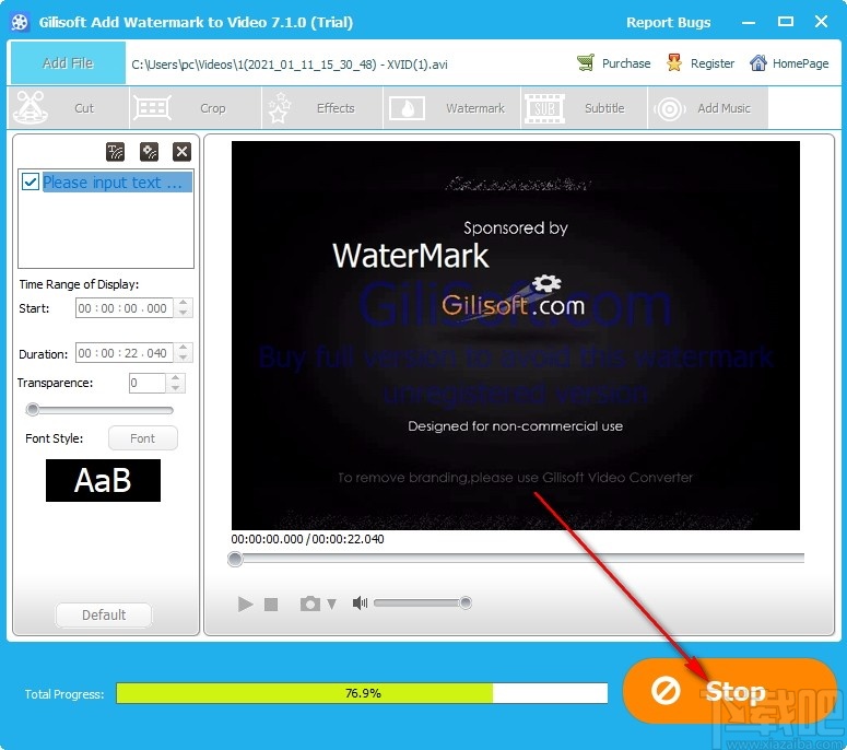 Gilisoft Add Watermakt to Video(视频加水印软件)