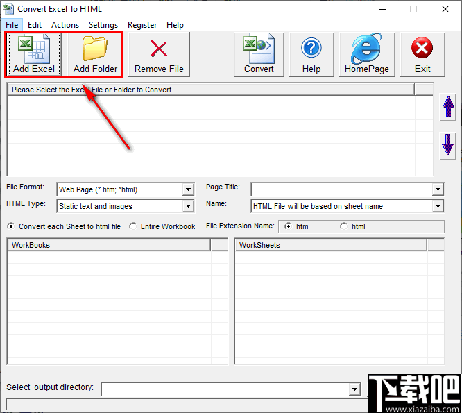 Convert Excel to HTML(Excel转HTML工具)